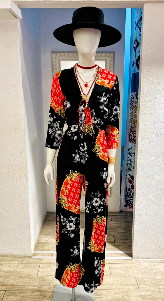 Palazzo Nudo negro rojo - Tienda Mexicana