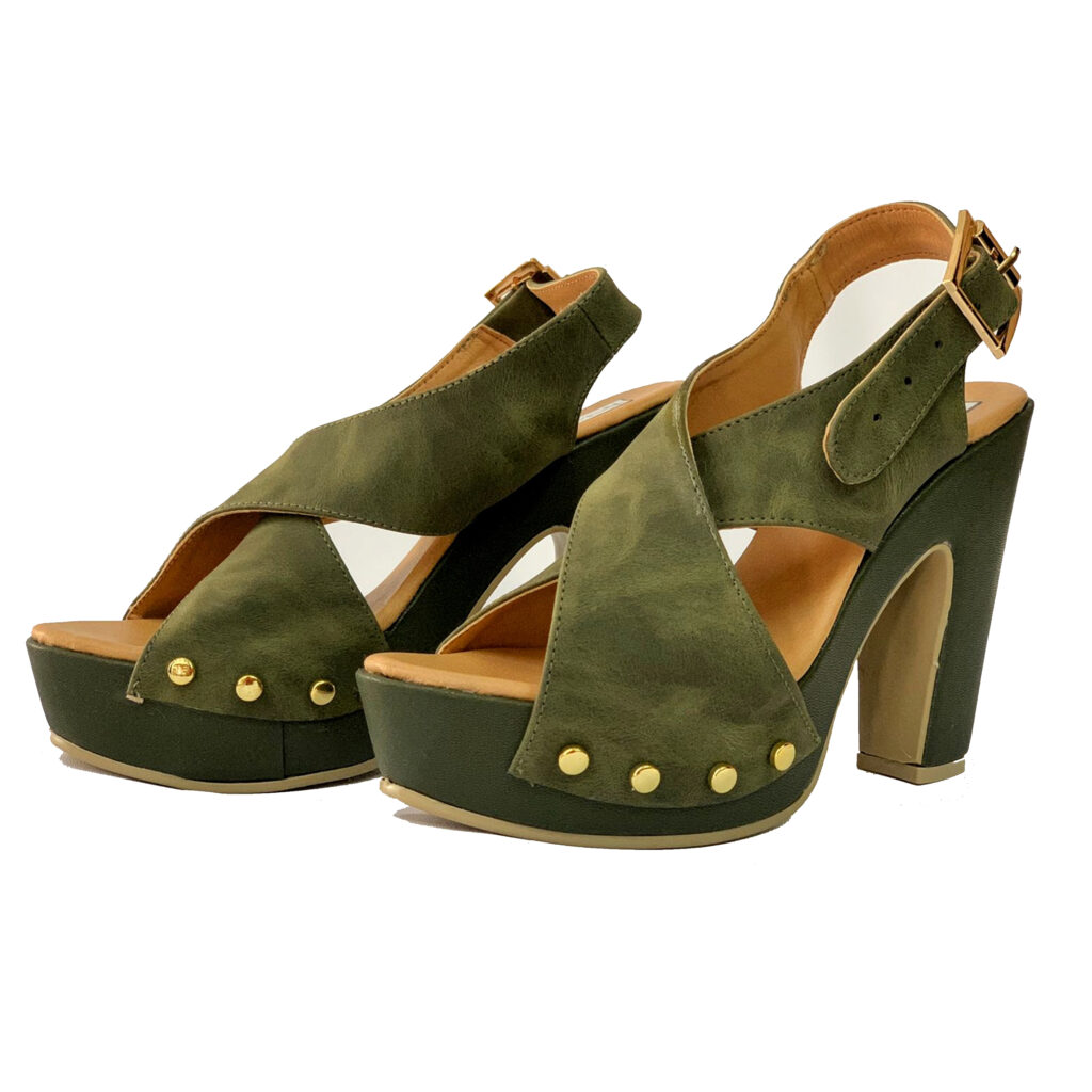 Zapatilla Cruzada Olivo