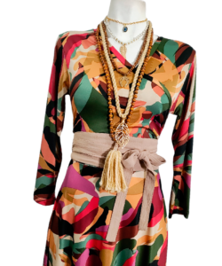 Alternative view of Vestido Tua Largo rosa café vrd