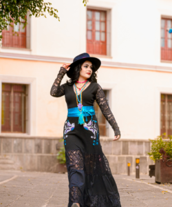 Vestido sirena ml Ngo pajarota bco jade