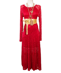 Vestido Curvas rojo encaje