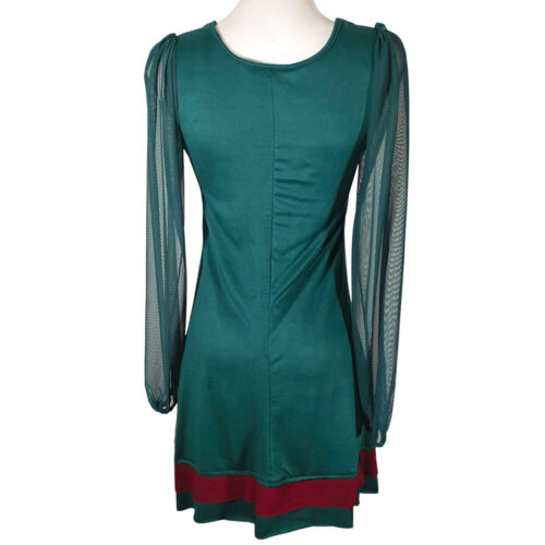 Vestido Simona alga vino mostaza - Imagen 2
