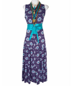 Vestido Camisero Verónica V morado turquesa