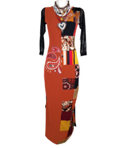 Vestido Monarca Largo ngo shedron patch