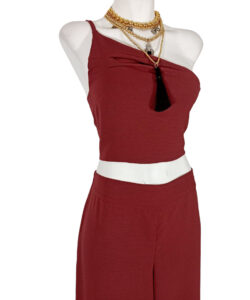 Alternative view of Blusa Estela chestnut