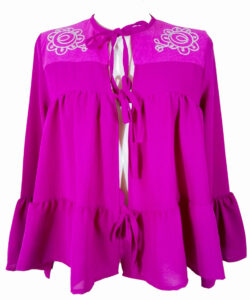 Saco Esfera púpura flores