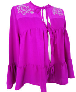 Alternative view of Saco Esfera púpura flores