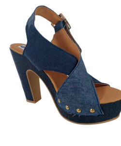 Zapatilla cruzada mezclilla