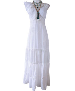 Vestido Jimena blanco textura