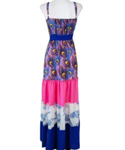 Alternative view of Vestido Natalia az rosa pavoreal