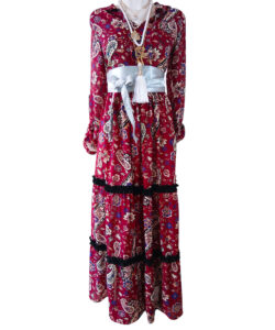 Vestido Shaida vino paisley