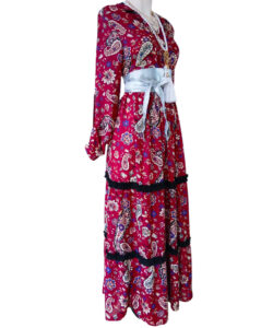 Alternative view of Vestido Shaida vino paisley
