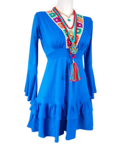 Alternative view of Vestido Dora Sexy azul crochet