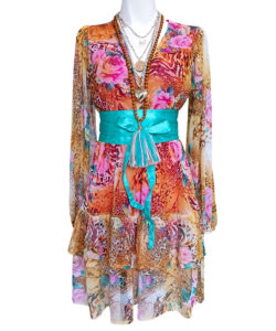 Vestido Australia Corto animal p amarillo