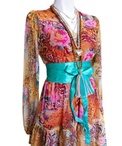 Alternative view of Vestido Australia Corto animal p amarillo