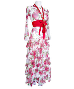 Alternative view of Vestido Dora Olanes blanco rojo