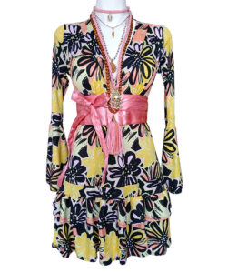 Vestido Dora Sexy amarillo flores