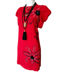 Alternative view of Vestido Floresotas B&F rojo