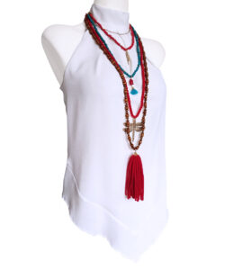 Alternative view of Blusa Paliacate blanca