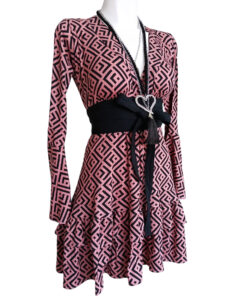 Alternative view of Vestido Dora sexy rosa grecas