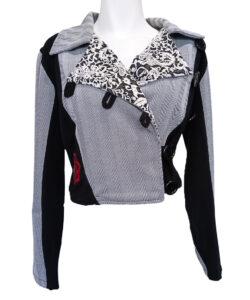 Chamarra Biker gris negro
