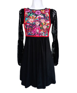 Alternative view of Vestido Toscana Corto negro muñequitas