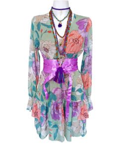 Vestido Australia Corto verde morado