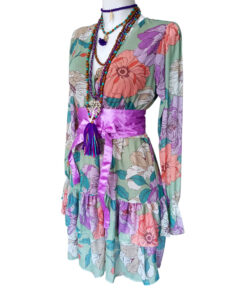 Alternative view of Vestido Australia Corto verde morado