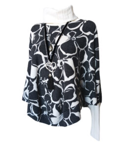 Alternative view of Poncho Alto Karma gris hueso