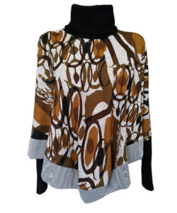 Poncho Karma círculos gris