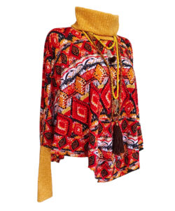 Alternative view of Poncho Karma rombos naranja