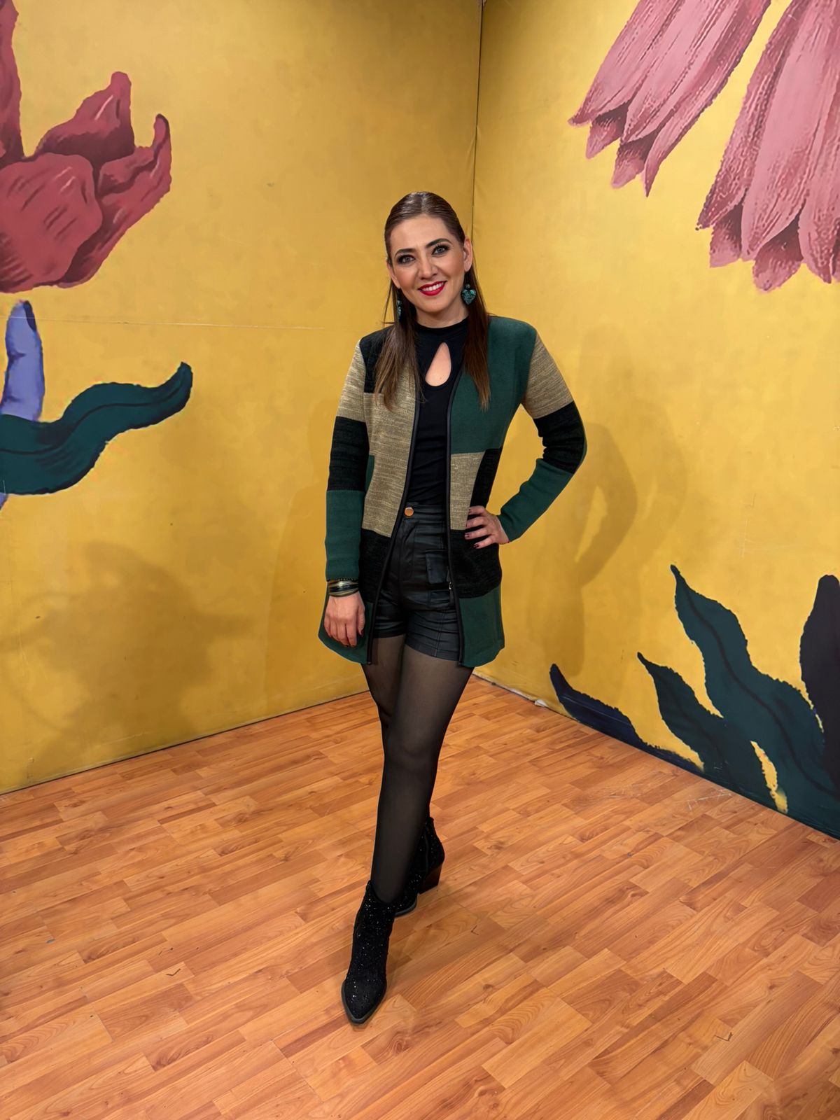 Sueter abierto cuadros