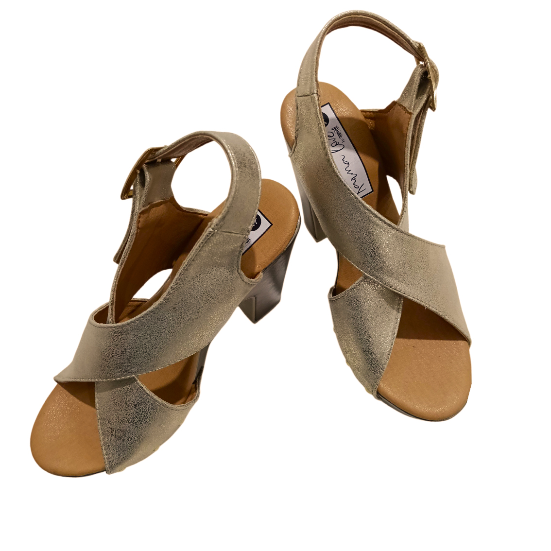 Zapatilla cruzada dorada - Imagen 6