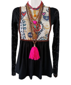 Blusa Toscana negro ojos