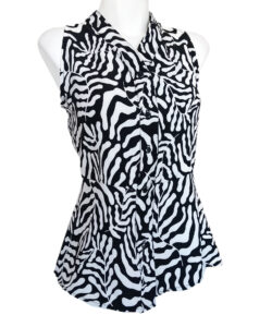 Alternative view of Chaleco Verónica blanco negro