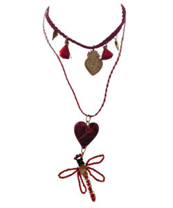Collar Boho&Free 595 libélula roja