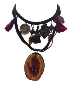 Collar Boho&Free 595 mano con ojo vino