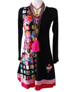 Vestido Simona Divi crochet negro colores