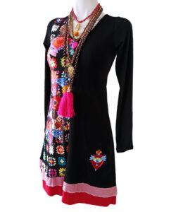 Alternative view of Vestido Simona Divi crochet negro colores