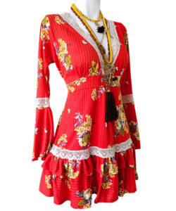 Alternative view of Vestido Dora Sexy naranja flores