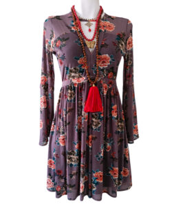 Alternative view of Vestido Melissa mauve floral