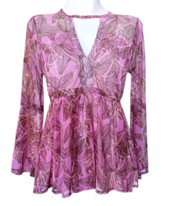 Blusa Melissa rosa flor de lis