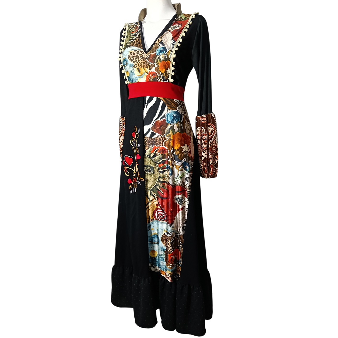 Vestido Hippie Largo luna y sol - Imagen 2