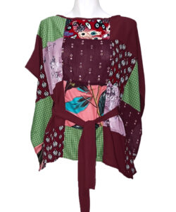Kimono sencillo mauve patchwork