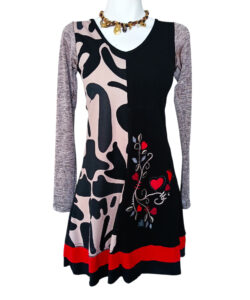 Vestido Simona Divi vaquita negro