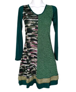 Simona dividido verde tejido