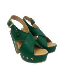 Alternative view of Zapatilla cruzada verde botella