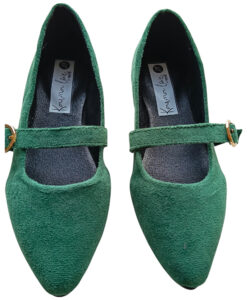 Alternative view of Zapatilla Sidney verde terciopelo