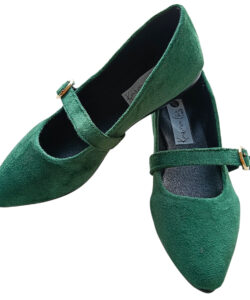 Zapatilla Sidney verde terciopelo