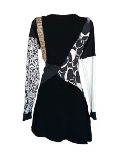 Alternative view of Vestido Berlin negro brocado